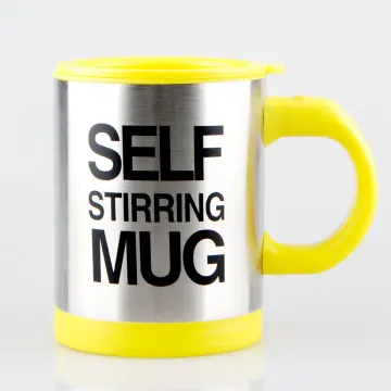 Auto Sterring Coffee mug Stainless Steel Magnetic Mug Cover Milk