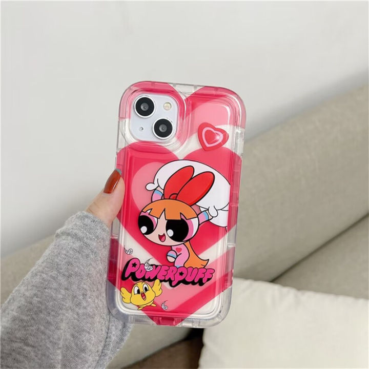 เคสโทรศัพท์สำหรับ-xiaomi-11-lite-poco-x3-pro-nfc-เคส-tpu-อ่อนลายการ์ตูน-air-cushion-the-powerpuff-girls-น่ารักโปร่งใสกันกระแทกสีลูกอมครีเอทีฟ