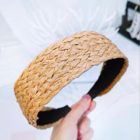 PROLY New Fashion Women Headband Spring Summer Raffia Weave Handmade Turban Hairband Adult Hair Accessories Wholesale