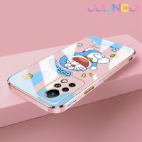 Jlingji เคสสำหรับ Infinix Note 11 Pro Note 11S Note 12i 2022 Note 12 G96 Note 12 12 VIP เคสซิลิโคนลายโดเรมอนยิ้มแบบดีไซน์ใหม่ด้านข้างเคสโทรศัพท์ฝาปิดเลนส์เต็มกล้องกล่องกันกระแทกป้องกันกรอบป้องกัน