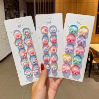 【YF】▨  10Pcs/Set Rubber Band Elastic Hair Bands Bow Cartoon Fruit Ropes Kids Baby Accessories