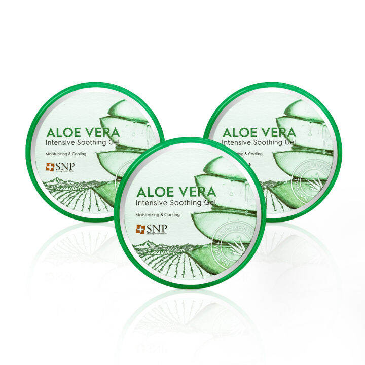 3x SNP Intensive Aloe Vera Soothing Gel 300g Deeply Hydrating Skin