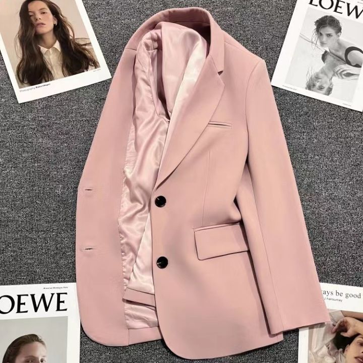 Vivi Solid Color Suit Jacket Female Spring And Autumn 2023 New Slim Senior  Fashion All-Match Suit Single Breasted Casual Blazer For Ladies | Lazada.Vn