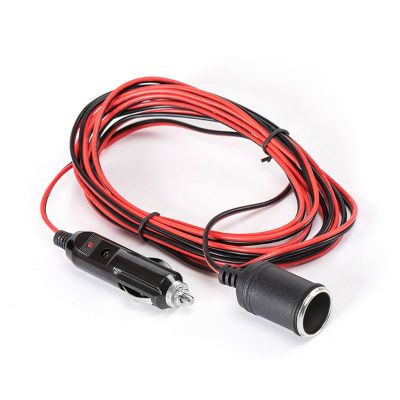 12V 24V 15A Heavy Duty Car Cigarette Lighter Socket Male to Female Extension Cord Power Supply Cable with Fused 3.7m LK