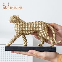 21Cm Resin Golden Leopard Figurines For Interior Cheetah Creative Porch Living Room Study Home Decoration Ornaments