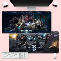 แผ่นรองเล่นเกม Starcraft 2 เมาส์เกมมิ่ง Mousepad XL คีย์บอร์ดขนาดใหญ่โต๊ะคอมพิวเตอร์ Takuo Anti Slip Comfort Pad