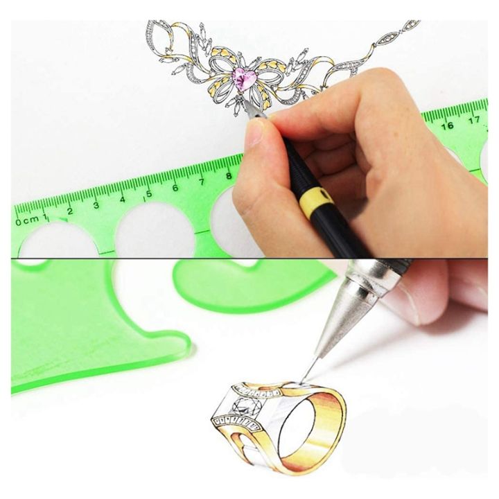 10-pcs-measuring-plastic-templates-circle-template-geometric-drawing-templates-building-jewelry-design-formwork-rulers