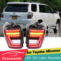 สำหรับ Toyota 4Runner 2010 2011 2012 2013 2014 2015 2016 2017 2018 2019+ ไฟเลี้ยวเบรคควันเลนส์ LED ไฟท้ายชุดไฟท้าย