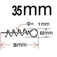(อุปกรณ์ตกปลา) 20-100ชิ้นหมุดตกปลาสปริงบิดเกลียวสกรูล็อคเข็มสลักคงที่สปริงล็อคข้อเหวี่ยงขนาดเล็ก/ใหญ่สำหรับเหยื่อแบบนิ่มเหยื่อหนอน Fishi