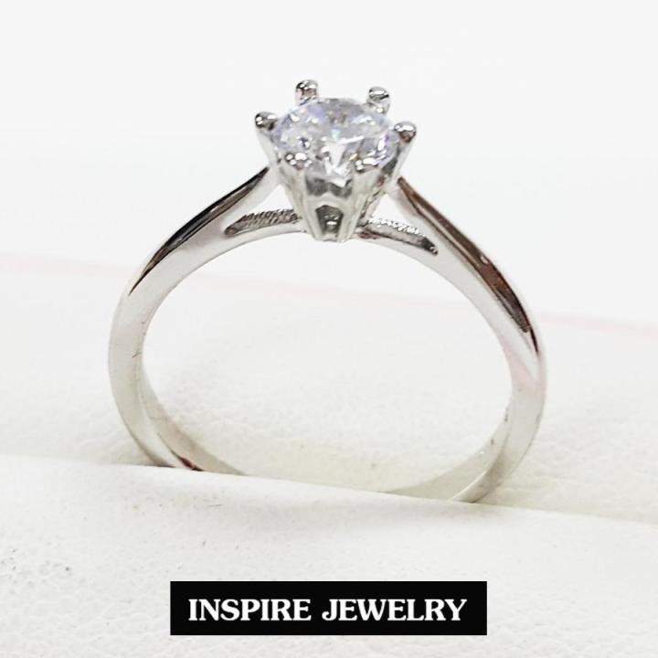 inspire-jewelry-แหวนเพชรเม็ดเดียว-size-5min-เพชรcz-เพชรสวยเกรด-aaa-งานจิวเวลลี่-ดีไซด์ทันสมัย-งานเกรดพรีเมี่ยม-งานปราณีต-น่ารัก