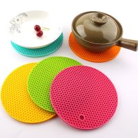 Round Heat Resistant Mat Drink Cup Coasters 18/14Cm Silicone Non-Slip Pot Holder Table Placemat Kitchen Accessories Onderzetters