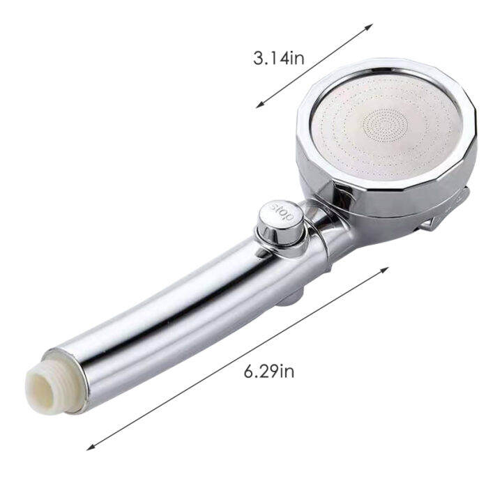 3 Mode Detachable Shower Head Handheld High Pressure Double Sided