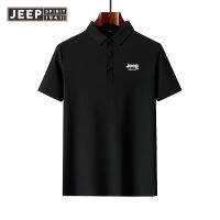 JEEP SPIRIT เสื้อยืดผ้าไนลอนแขนสั้นสำหรับผู้ชาย,เสื้อยืดแห้งเร็วทำจากไนลอนเสื้อโปโลเรียบหรูเนื้อผ้าเรียบเนียนเหมาะสำหรับใส่ในฤดูร้อน