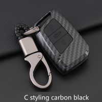 gthrrftdb Carbon Fiber Silicone Car Key Cover Case For Volkswagen VW MAGOTAN Tiguan MK2 2017 2018 2016 Passat B7 B8 CC For Skoda Superb A7