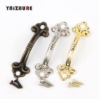 ▩ YNIZHURE 10pcs Handles Knobs Pendants Flowers For Drawer Wooden Jewelry Box Furniture Hardware Bronze Tone Handle Cabinet Pulls