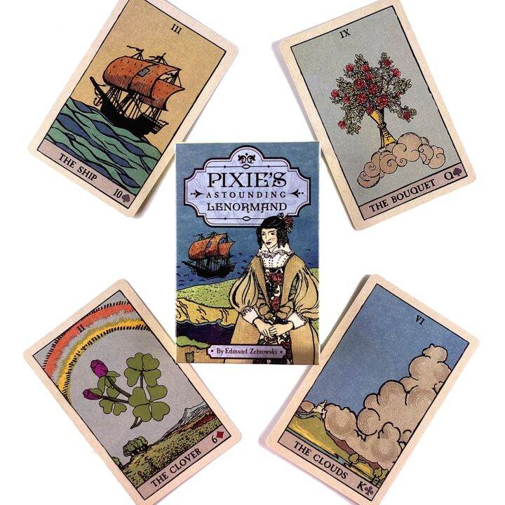 cw-pixies-astounding-lenormand-cards-leisure-table-game-fortune-telling-prophecy-with-pdf-guidebook