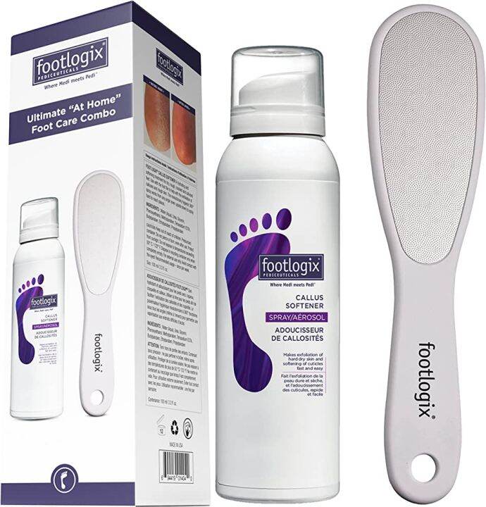 Footlogix Callus Softener Spray 100ml and Double Sided Foot File Set