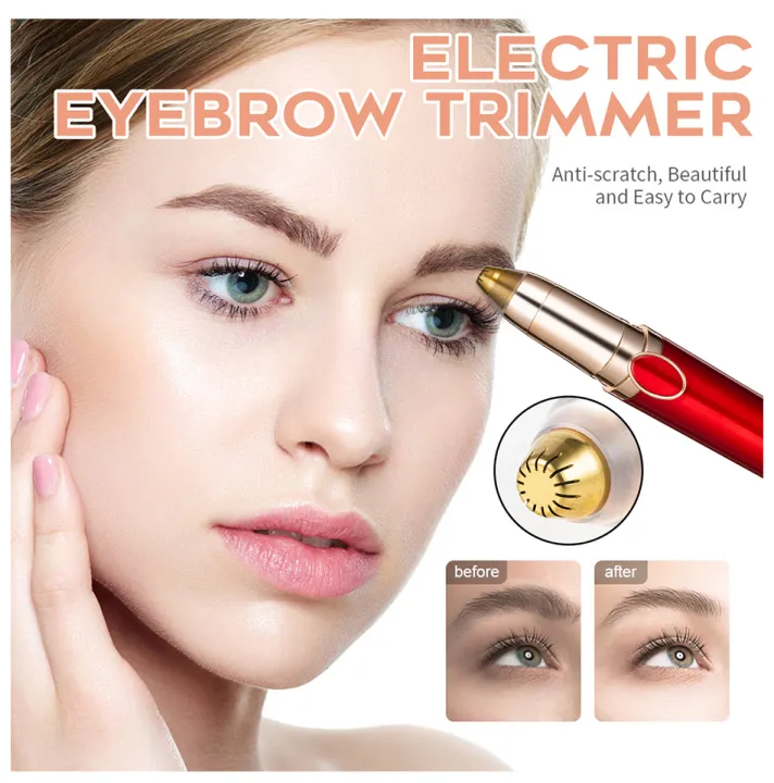 USB Rechargeable Electric Eyebrow Trimmer Shaver Eyebrows Lipstick