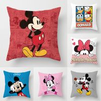 Mickey Mouse Cushion Cover 45x45cm Disney Minnie Textile Pillowcase Christmas Decorations for Home
