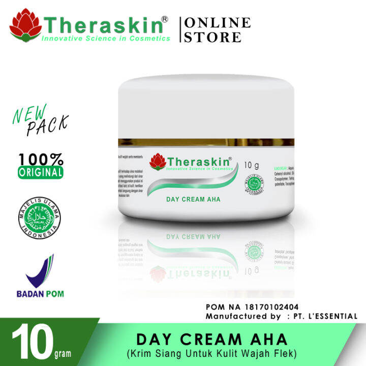 Theraskin Day Cream Aha Original Bpom Krim Siang Ampuh Menghilangkan