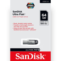 SanDisk Flash Drive Ultra Flair USB3.0 64GB Speed 150MB/s (SDCZ73_064G_G46) เมมโมรี่ แซนดิส แฟลซไดร์ฟ ประกัน Synnex 5 ปี