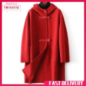 Imixcity Women Solid Color Coat With Large Pockets Fashion Large Size