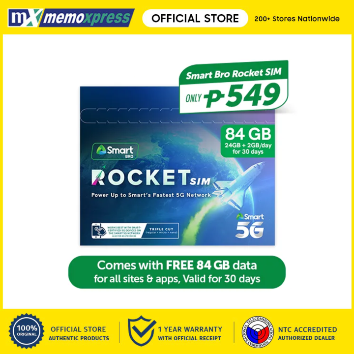 Smart Bro Rocket SIM Memoxpress Flagship Store Lazada PH