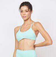 [Peaches active] Soft flex Curved Bra (Capri) - สปอร์ตบราเขียวสด / ชุดชั้นในออกกำลังกาย