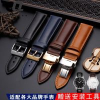 hot style Mens watch strap Italian cowhide substitute Bucherer GT2 butterfly buckle 20