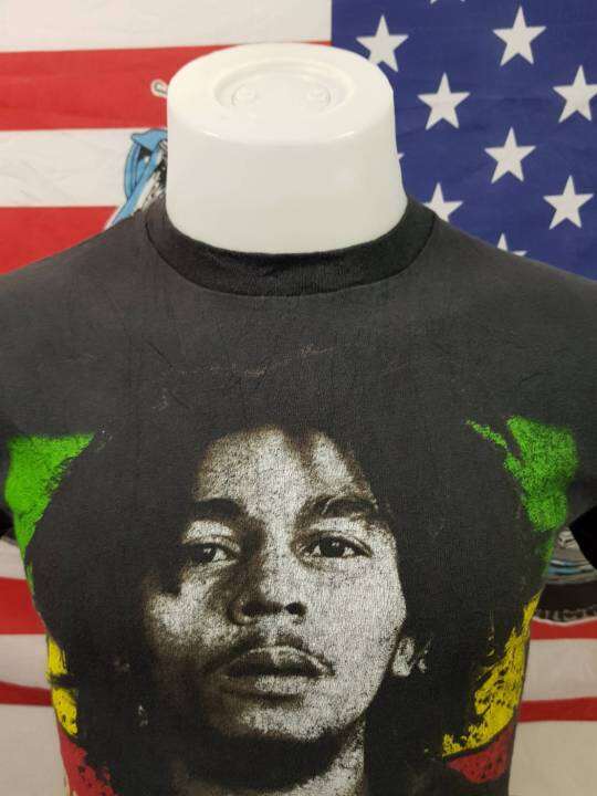 เสื้อยืดวินเทจ-เสื้อยึด-วงดนต-รีแนวเร็กเก้-bob-marley-งานแท้