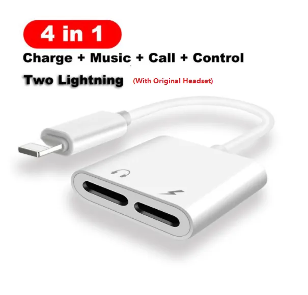 Bộ Chuyển Đổi Lightning Sang iPhone  Cáp Chuyển Đổi Tai Nghe  Có  Sạc Bộ Chuyển Đổi Lightning Sang Aux  Sạc Và Nghe Bài Hát Đồng Bộ |  