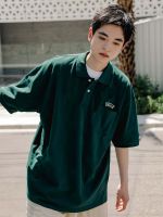 [FLMNT] ORIGIN PK Collar Tee l Ivory / Green / Black