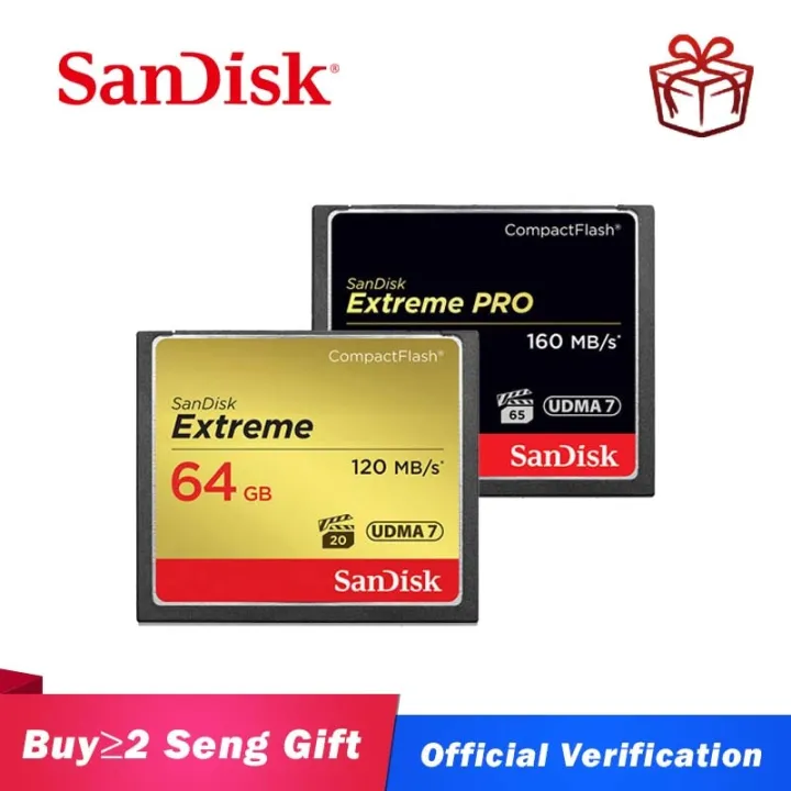 Sandisk Extreme PRO Compact Flash Card 16GB 32GB 64GB 128GB CF Card การ์ดหน่วยความจำความเร็วสูง