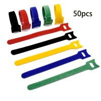 50pcs /100pcs Releasable Cable Ties Colored Plastics Reusable Cable ties Nylon Loop Wrap Zip Bundle Ties T-type Cable Tie Wire