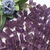 1 Pc Natural Stone Amethyst Beads Cylinder Carved Buddha Loose Spacer Bead DIY celet Necklace Jewelry Making Crystal Gift