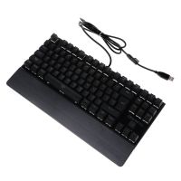 คีย์บอร์ดแบบกลไก USB มีสายมีสีสัน LED Backlight 87 Keys Anti-Ghosting อุปกรณ์เสริมสำหรับเล่นเกม