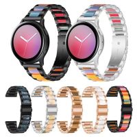 ✲﹉◄ 20mm 22mm Metal สายเรซิ่นสำหรับ samsung Galaxy Watch 3/4 Active 2/Huawei Watch 3/GT3 สร้อยข้อมือสายรัดข้อมือสำหรับ Amazfit Bip/GTR เข็มขัด