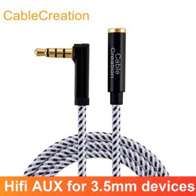 3.5mm Jack AUX Cable TRRS Audio 90 Degree Extension Cable Auxiliary Cord for JBLSpeaker Car Xiaomi Redmi Headphone Laptop Player