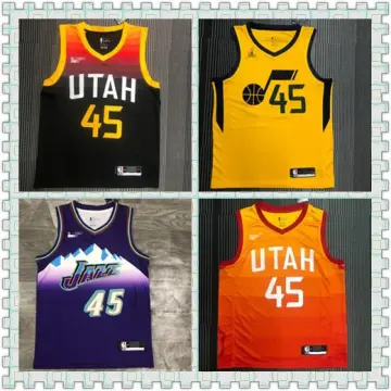 men's Utah Jazz 45 Donovan Mitchell UTAH embroidery basketball jerseys  jersey black