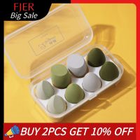 FJER 3/8 Piece Makeup Sponge Face Beveled Water Powder Drop Puff Wet And Dry Sponge Beauty Tool With Storage спонж для макияжа