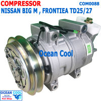 คอมเพลสเซอร์ นิสสัน ฟรอนเทียร์ เครื่อง 2.5 , 2.7 TD25 ,TD27 COM0088 Compressor For Nissan Frontier 2.5 , 2.7 คอมแอร์ คอม คอมเพสเซอร์ อะไหล่แอร์