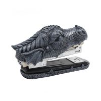 Novelty Resin Dragon Head Stapler Portable Book Paper Stapling Manual Staplers Office School Supplies Staplers Punches