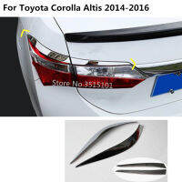 Car Body Rear Tail Light Lamp Detector Frame Stick Styling ABS Chrome Cover Trim Eyebrow For Toyota Corolla Altis 2014 2015 2016