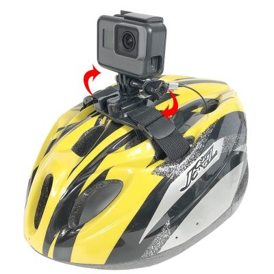 เข็มขัดขี่จักรยานเชือกนิรภัยกันหายหมวกกันน็อคสายรัดปรับได้สำหรับ Gopro Hero 9/8/7/6/5/4 SJCAM YI 4K เป็นอุปกรณ์เสริมสำหรับกล้องกีฬา