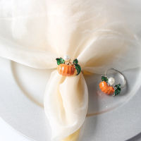 10pcslot Fashion wedding pumpkin napkin ring model room display stand harvest theme pumpkin napkin ring