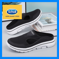 Scholl รองเท้าผู้ชาย Scholl รองเท้าผ้าใบรองเท้าผู้ชาย Scholl ผ้าใบรองเท้าผู้ชาย Scholl เวอร์ชันเกาหลี สไ์ ผู้ชาย Scholl ขนาดใหญ่46 47 48 สวมใส่ รองเท้าแตะครึ่งรองเท้าแตะแบนผู้ชายแฟชั่นรองเท้าแตะลำลอง รองเท้าสปอร์ต-AS2028