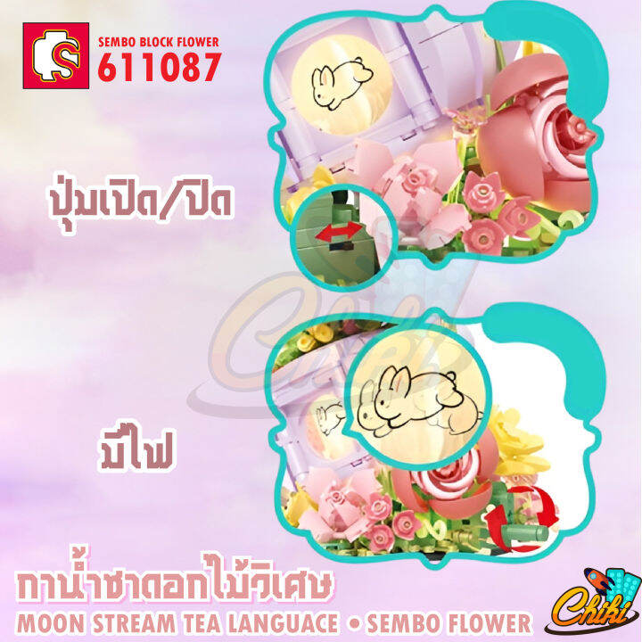 ชุดตัวต่อกาน้ำชาช่อดอกไม้-sd611087