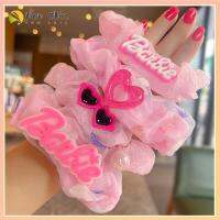 CHIC สีทึบทึบ ตุ๊กตาบาร์บี้ scrunchie อีลาสติก แฟชั่นสำหรับผู้หญิง ยางรัดผม ของใหม่ หางม้าหางม้า เชือกมัดผม สำหรับผู้หญิง