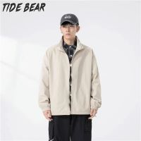 TIDE BEAR แจ็คเก็ตคอตั้งเสื้อโค๊ตแนวสปอร์ตลำลองผู้ชาย