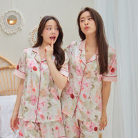 ชุดนอน Muslin pajamas ชุดนอน  ซาติน Silk Satin ผ้านุ่มลื่น ใส่สบาย ( รุ่น N1146,T1146,K1146)